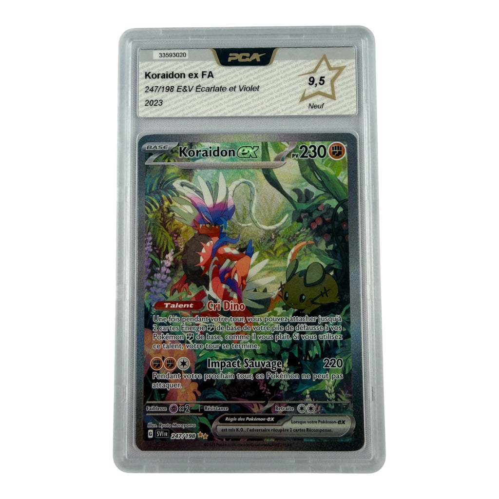 Carte Pokémon gradée Koraidon Ex 247/198 PCA 9.5 – recto | Sneyzencorp
