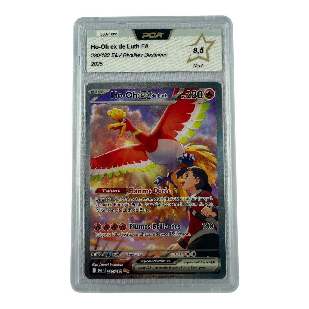 Carte Pokémon gradée Ho-Oh Ex de Luth 230/182 PCA 9.5 – recto | Sneyzencorp