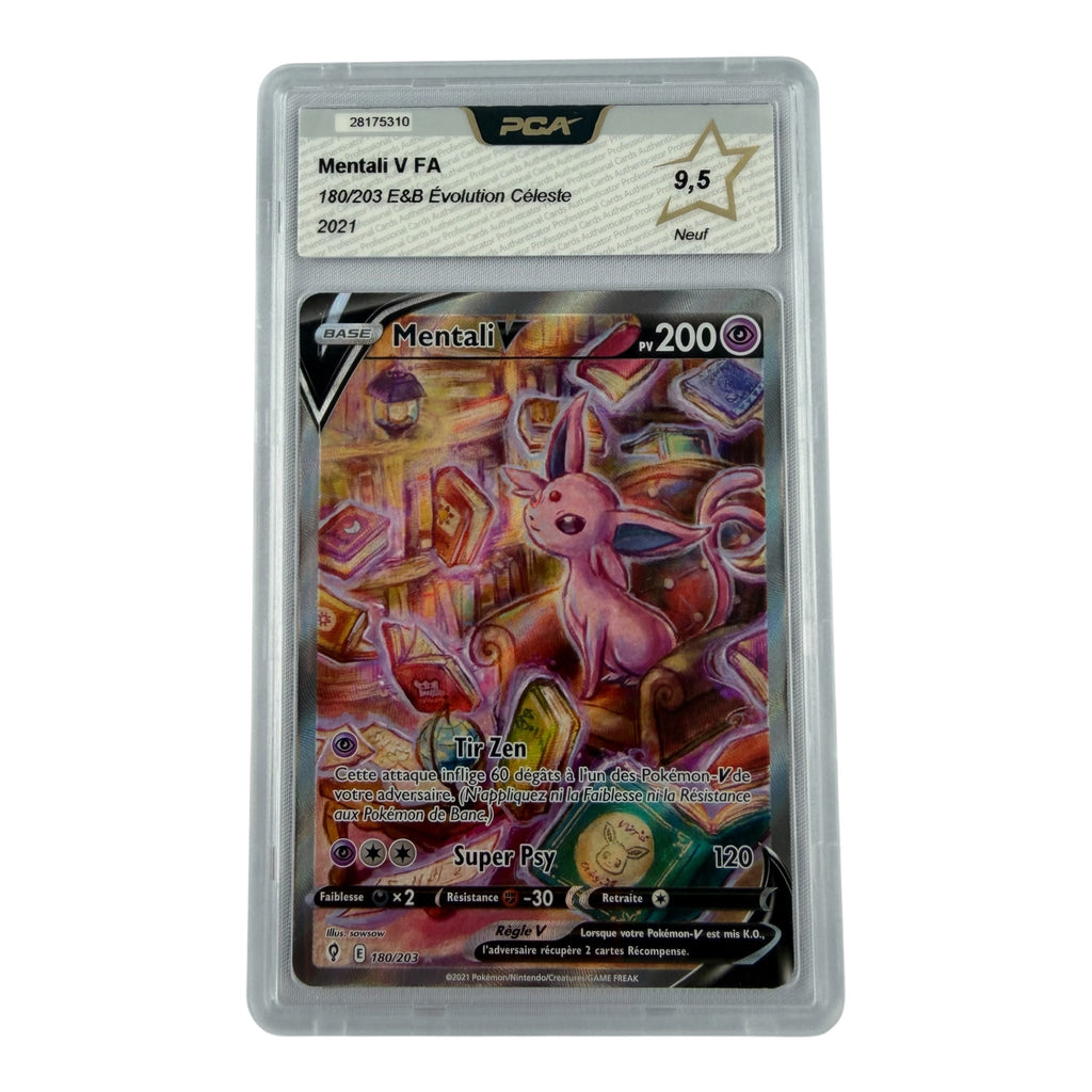 Carte Pokémon gradée Mentali V 180/203 PCA 9.5 – recto | Sneyzencorp