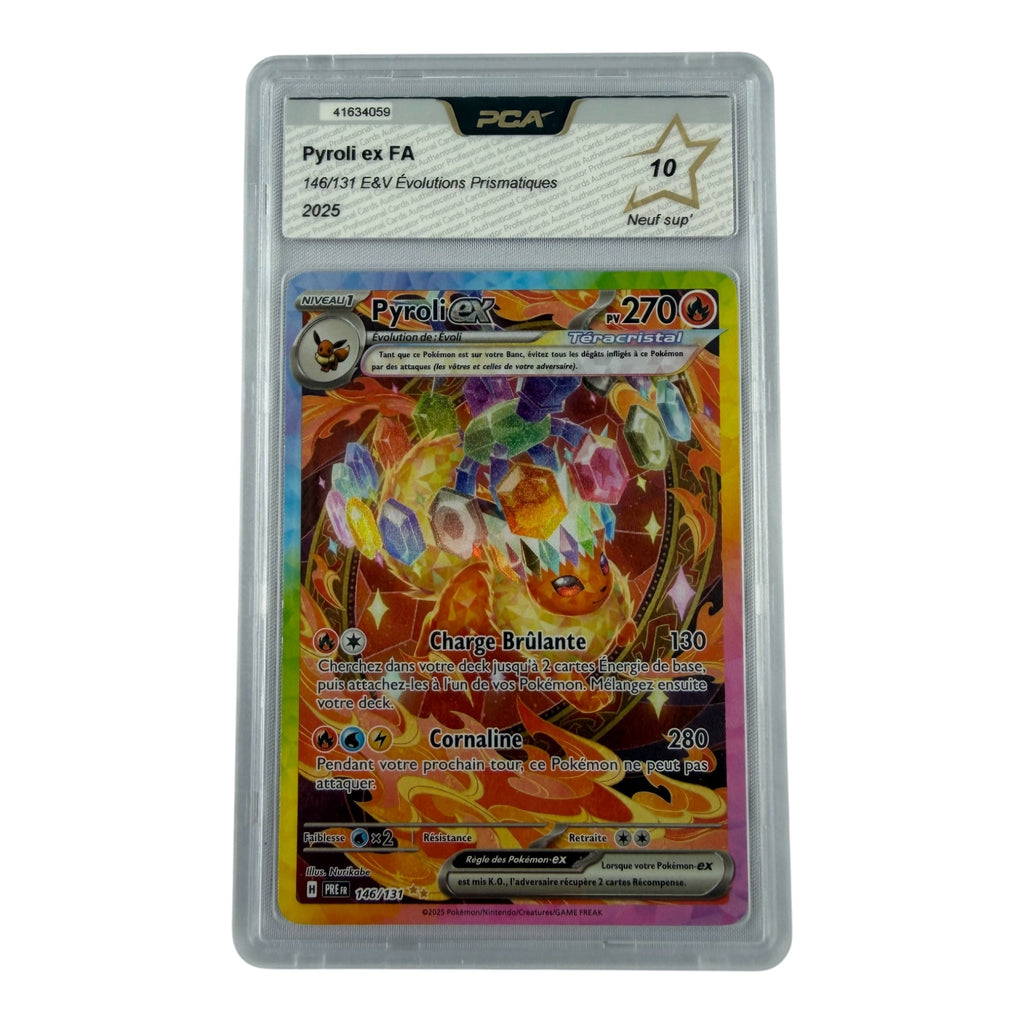 Carte Pokémon gradée Pyroli Ex 146/131 PCA 10 – recto | Sneyzencorp