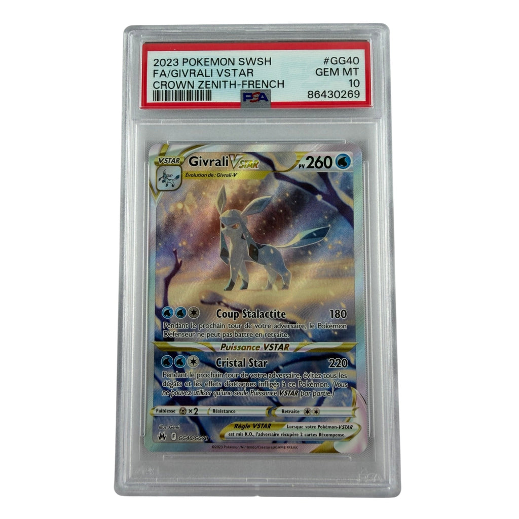 Carte Pokémon gradée Givrali Vstar GG40/GG70 PSA 10 – recto | Sneyzencorp
