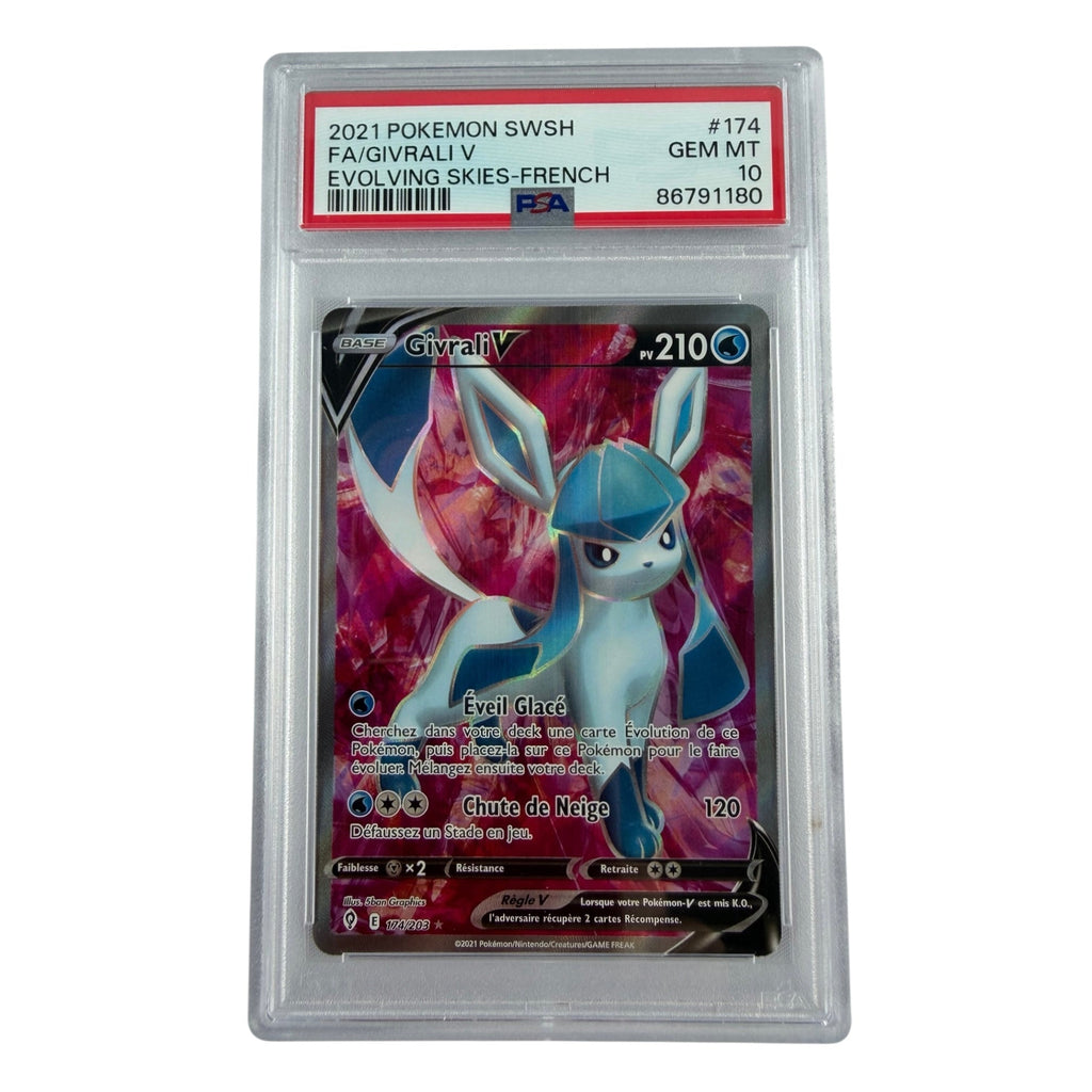 Carte Pokémon gradée Givrali V 174/203 PSA 10 – recto | Sneyzencorp