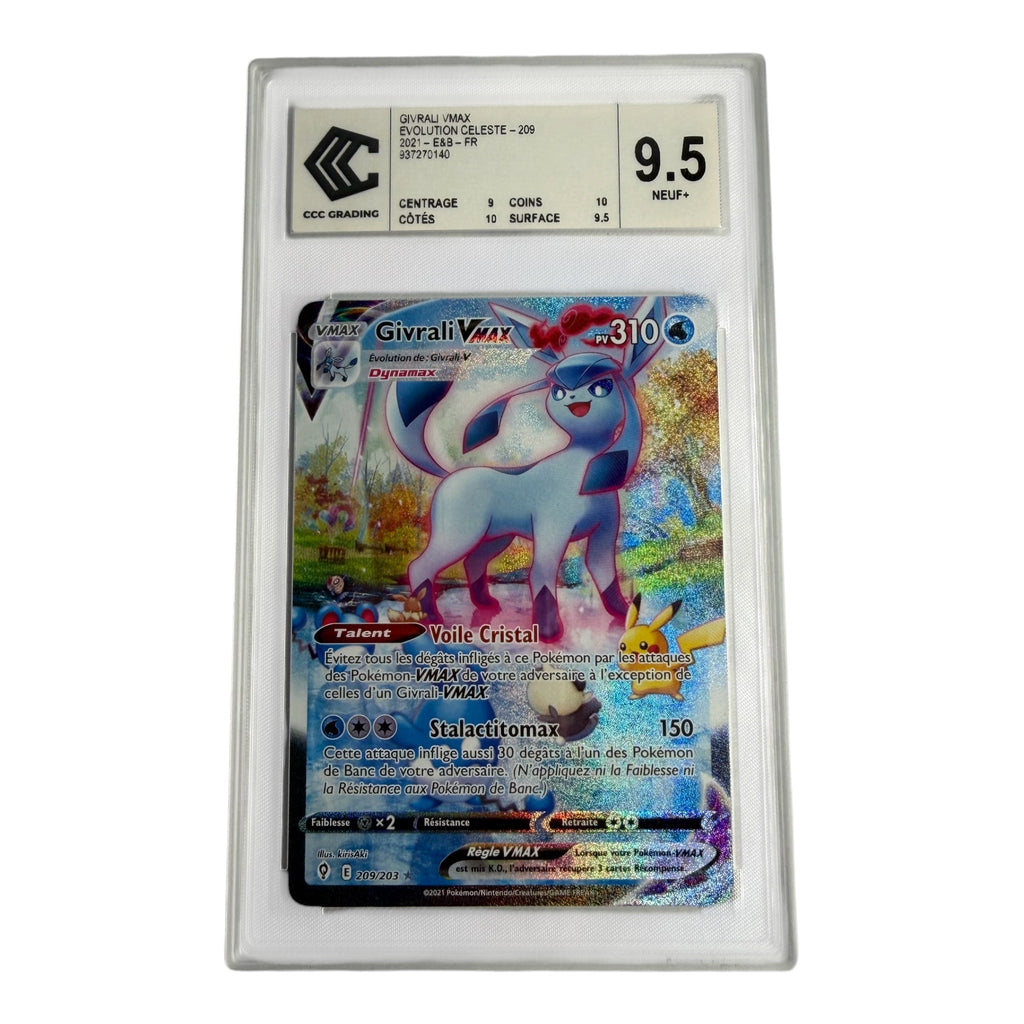 Carte Pokémon gradée Givrali Vmax 209/203 CCC 9.5 – recto | Sneyzencorp
