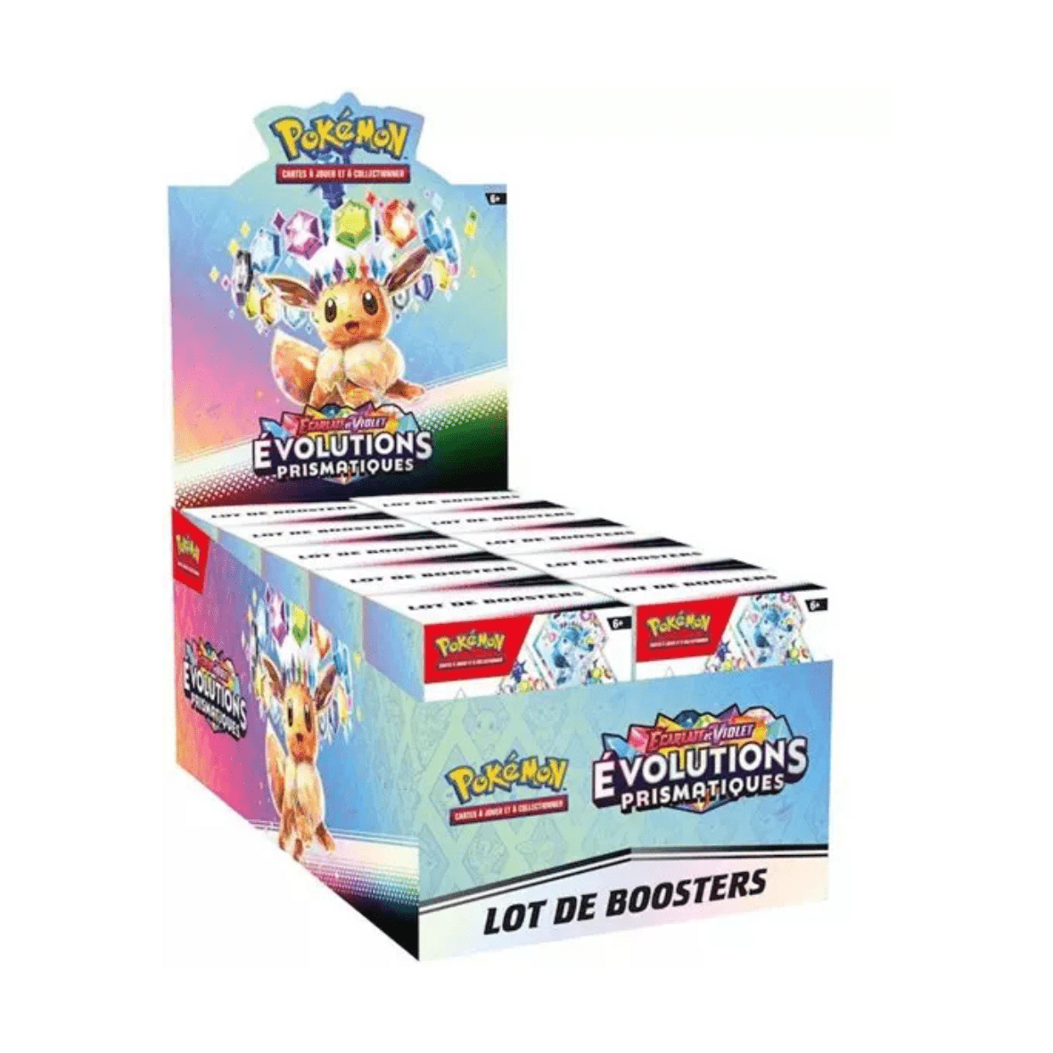 Display scellé 10 Bundles Pokémon EV8.5 Évolutions Prismatiques neufs et authentiques à collectionner sur Sneyzencorp.com