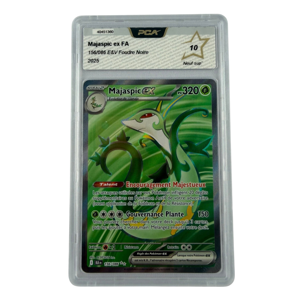 Carte Pokémon gradée Majaspic Ex 156/086 PCA 10 – recto | Sneyzencorp