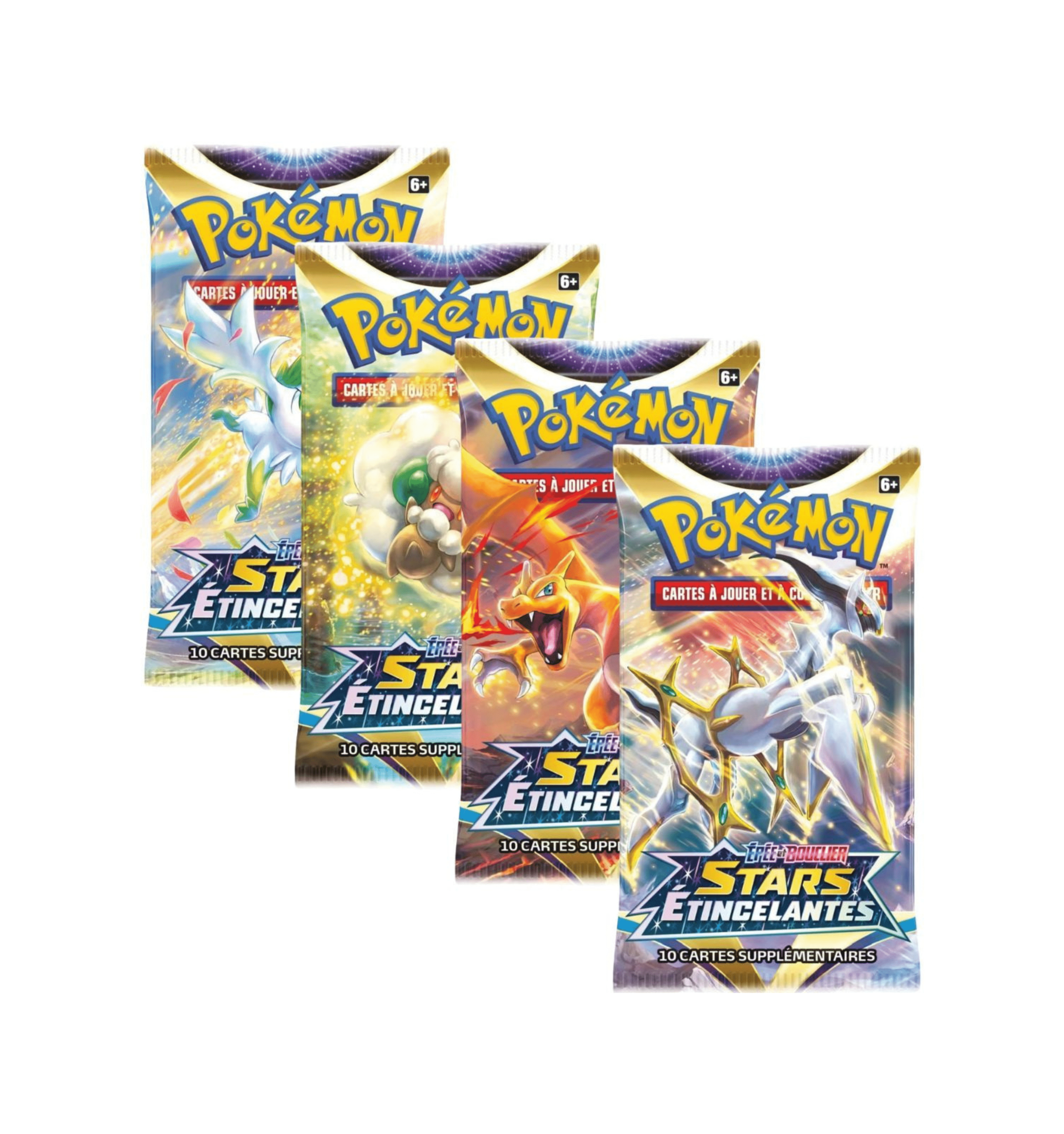 Artset EB09 Stars Étincelantes avec 4 boosters Pokémon neufs et scellés en français