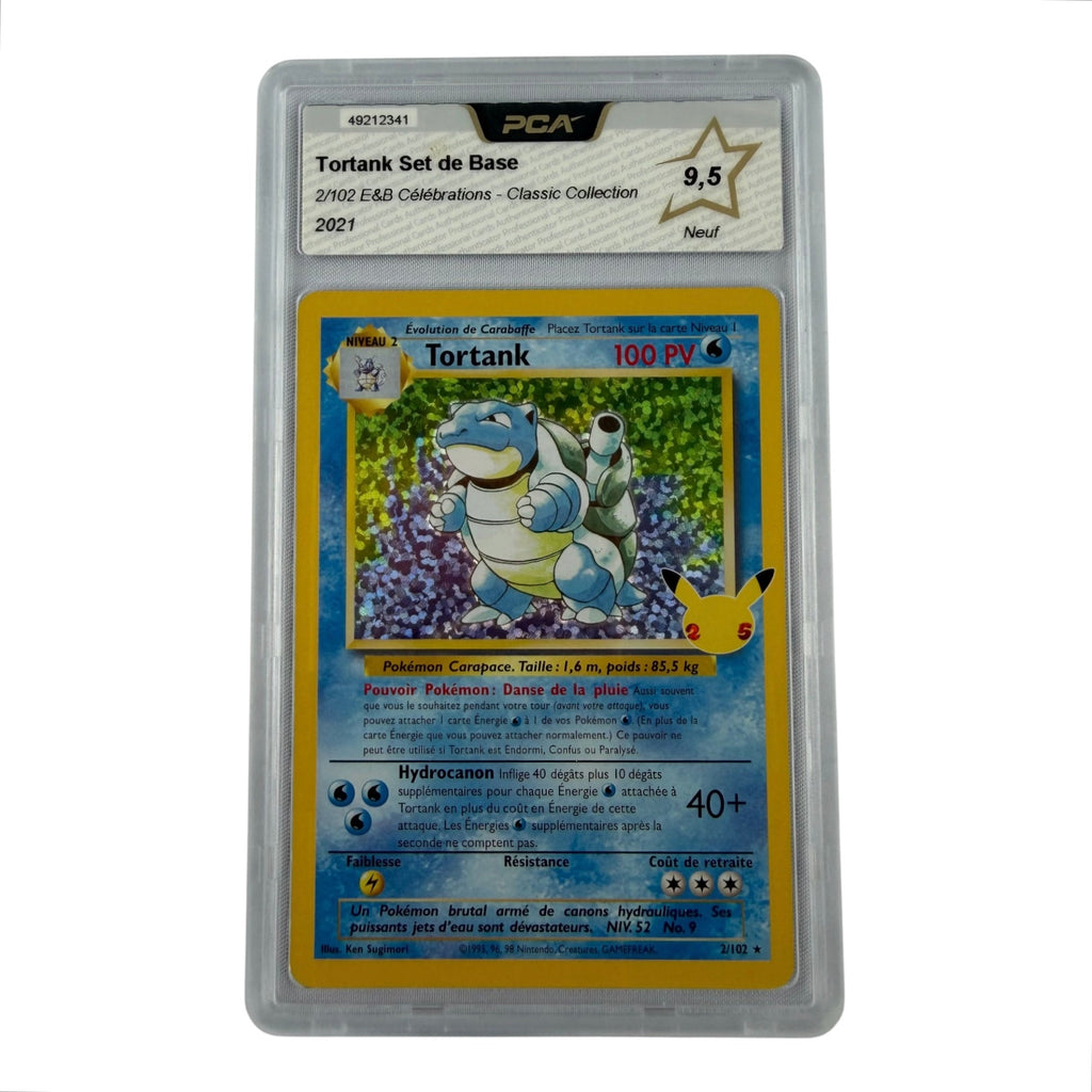 Carte Pokémon gradée Tortank Célébration 2/102 PCA 9.5 – recto | Sneyzencorp