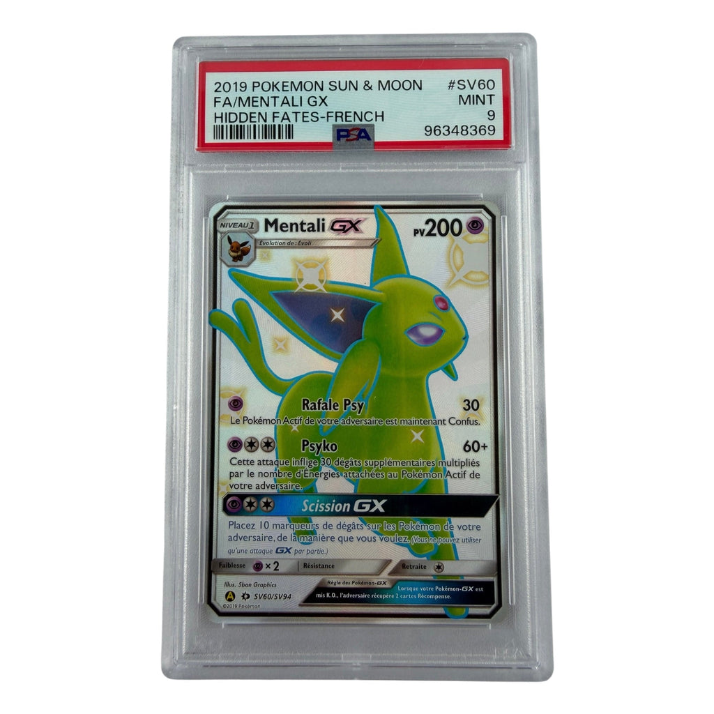 Carte Pokémon gradée Mentali GX SV60/SV94 PSA 9 – recto | Sneyzencorp