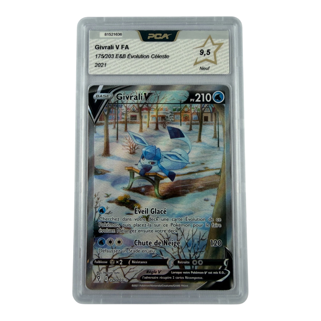 Carte Pokémon gradée Givrali V 175/203 PCA 9.5 – recto | Sneyzencorp